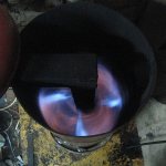 Experimental potbelly stove under development