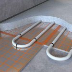 Photo - Construction of a water-heated floor