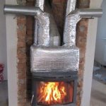 air-heated fireplace