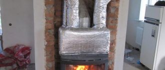 air-heated fireplace