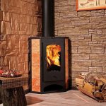 brick stove fireplace