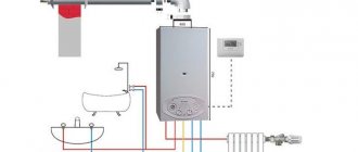 Installation of wall-mounted gas heating boilers - connection diagram with examples