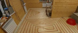 Installation of a heated floor system on a wooden base
