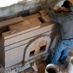 Refractory mixture for laying stoves