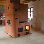 Brick stove for the kitchen