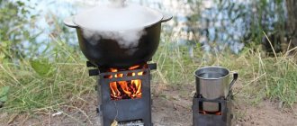 Homemade wood chip stoves for summer cottages and camping