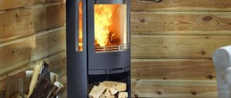 Modern stove for heating a house