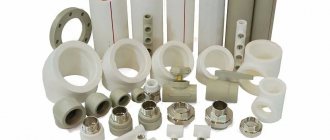 Propylene pipes and fittings