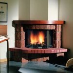 Corner fireplace model