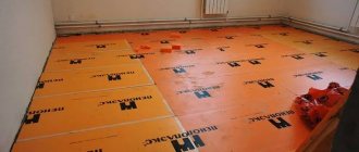 Floor insulation with Penoplex slabs