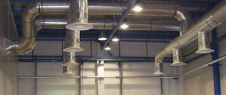 air heating of production premises